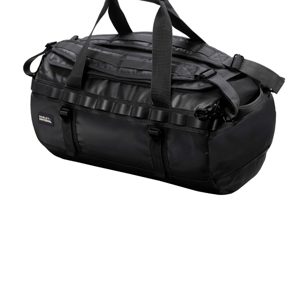 Harley-Davidson Water-Resistant Functional Hybrid Duffel Bag/Backpack Black New